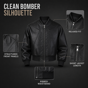 Chaqueta <span class=keywords><strong>de</strong></span> Cuero para <span class=keywords><strong>Hombre</strong></span>, en Stock, <span class=keywords><strong>Estilo</strong></span> Bomber <span class=keywords><strong>de</strong></span> Imitación, Cuello Alto, Cremallera Completa, Puños y Dobladillo Acanalados, Bolsillos Laterales, Otoño, Béisbol, Moto, Biker - Product Image 3