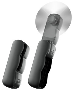 พัดลมพกพาแบบพับได้ 2-in-1 สำหรับคล้องคอและถือได้ ชาร์จผ่าน USB เหมาะสำหรับฤดูร้อน กิจกรรมกลางแจ้ง และการเดินทาง - Product Image 1