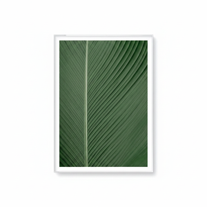 Elegant Botanical Art Deco Panel Canvas Print Modern Green Leaf Design Clear <b>Framed</b> Hanging Wall Art for Home Decor - Product Image 2