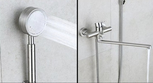 <span class=keywords><strong>Robinet</strong></span> de <span class=keywords><strong>cuisine</strong></span> mural à poignée unique en acier inoxydable 304, finition brossée, noyau de valve en céramique, 360°, vente chaude en Russie - Product Image 2