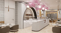 Conception d'intérieur de restaurant commercial sur mesure, mobilier de café moderne, comptoir de café personnalisé