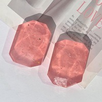Savon Diamant OEM/ODM en Forme de Pierre Précieuse avec Feuille d'Or 24K pour Éclaircissement, Raffermissement et Soin Naturel de la Peau
