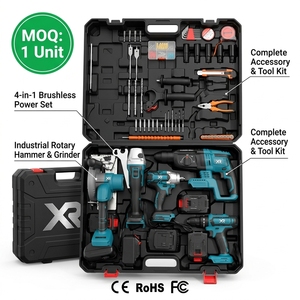 Juego de Herramientas Eléctricas Inalámbricas de 21V, 2 Baterías de Litio de 2.6Ah, Kit Combinado Recargable de 5 Piezas, Taladro, Sierra, Amoladora, Llave Inglesa, Portátil, OEM, Plástico - Product Image 5
