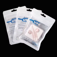 Sacs d'emballage personnalisés en plastique recyclable avec fermeture éclair pour écouteurs et accessoires de téléphonie mobile