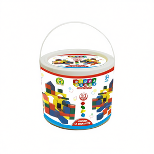 Seau de blocs de construction en bois, 50 pièces, pour enfants de 3 ans et plus, développe la créativité - Product Image 2