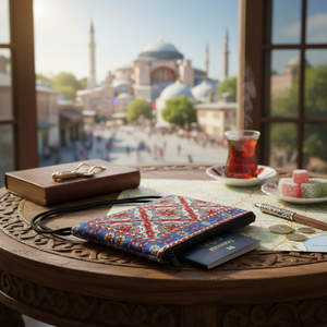 Estuche de pasaporte tejido turco de Turquía - Product Image 3