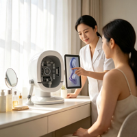 Perangkat Pemindai Kulit Wajah Desktop OEM Pabrik dengan Panel Sentuh untuk Toko Kecantikan & Spa Grosir