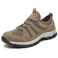 Chaussures décontractées à lacets pour hommes, en maille respirante, avec couleurs unies et propriétés amortissantes