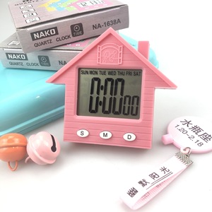 Nako House Shaped Digital Clock Kids Room Decor Battery Powered Multi Functional Alarm Timer For Children's Bedroom - Product Image 3
