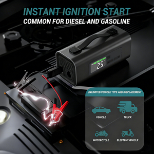 Démarreur de voiture portable 6 en 1 avec compresseur d'air, booster de batterie de voiture 8000mAh, banque d'alimentation, démarreur d'urgence - Product Image 3