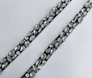 ZSY Vente en gros de dentelle à strass faite à la main, ruban en cristal à coudre pour la décoration des vêtements, bordure de <span class=keywords><strong>col</strong></span>, accessoires de bricolage - Product Image 4