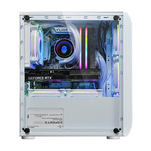 Funda de ordenador para juegos ATX, Panel lateral de vidrio templado casero, mesa de <span class=keywords><strong>PC</strong></span>, escritorio RGB ATX, baja cantidad mínima de pedido de fábrica - Product Image 4