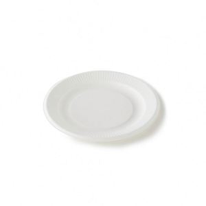 Assiette jetable ronde de 9 pouces en canne à sucre, compostable et biodégradable, de haute qualité, blanche - Product Image 3