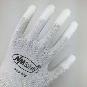 Рабочие перчатки NMsafety с полиуретановым покрытием, защитные перчатки для рук, электрика, белые - Product Image 5