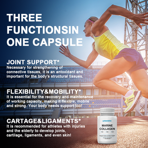 Cápsulas de Colágeno Peptídeo de Peixe Marinho Puro com Vitamina C para Adultos, Clareamento da Pele, Certificado, 60 Cápsulas - Atacado - Product Image 3