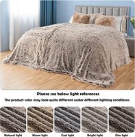 Frosty Brown Fuzzy Kunst pelz Decke Super Soft Cosy Plüsch Shaggy Cover für Winter Light Weight Solid für Couch Schlafs ofa