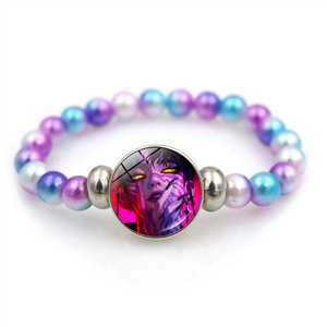 <span class=keywords><strong>Braccialetto</strong></span> elastico con perline colorate per ragazze, ispirato ai personaggi dei cartoni animati K-Pop Demon Hunters. - Product Image 4