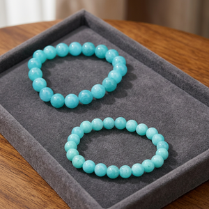 Bracelets en perles turquoise, style classique, bijoux unisexes, forme de boule, accessoire de mode - Product Image 2