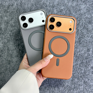 เคสโทรศัพท์แฟชั่น L105 หนังเรียบ วงแหวนเหล็ก เคสแม่เหล็ก ขายส่ง สำหรับ iPhone 12 13 14 15 16 17 Pro Max - Product Image 5