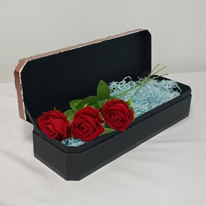Factory Custom Black Paper Packing Gift Boxes Large Box Flower Boxes For Bouquets