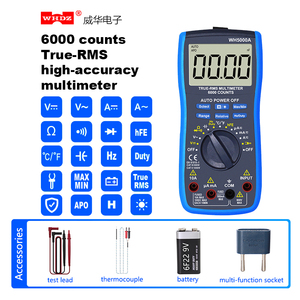 Đồng hồ vạn năng kỹ thuật số tốt nhất đếm 6000 RMS Đếm tự động phạm vi wh5000a - Product Image 2