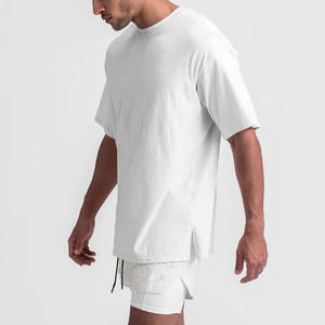 95 algodón 5 Spandex Hip Hop Street Wear Hombre de gran tamaño camisetas al por mayor <span class=keywords><strong>Darc</strong></span> gimnasio en blanco deporte camisetas - Product Image 3