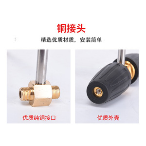 Dual Rotary Nozzle High Pressure Aluminum Double Head Lotus 1/4 <b>Quick</b> <b>Connector</b> 3600psi Cleaning Machine Water Gun - Product Image 5