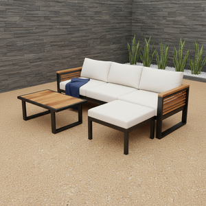 Ensemble <span class=keywords><strong>de</strong></span> <span class=keywords><strong>salon</strong></span> <span class=keywords><strong>de</strong></span> <span class=keywords><strong>jardin</strong></span> industriel nordique avec canapé en <span class=keywords><strong>bois</strong></span> <span class=keywords><strong>noir</strong></span> <span class=keywords><strong>et</strong></span> lattes en <span class=keywords><strong>bois</strong></span> composite, résistant aux intempéries, pour villa - Product Image 4
