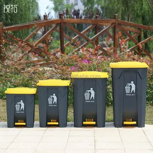 Plastik adım çöp tenekesi 13 galon 50 litre siyah ve çöp kutusu 50 l ve çöp kutusu 50 litre sarı ve 50 l çöp tenekesi