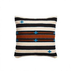 Cojín Decorativo de Lana de Nueva Zelanda, Funda de Cojín de Diseño, Textiles Indios Hechos a Mano, Estilo Bohemio, No Tóxico, para Sofá o Dormitorio - Product Image 1