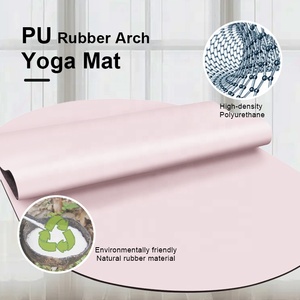 Tapete de <span class=keywords><strong>Yoga</strong></span> Ecológico Sansd de PU Rosa con Logotipo Personalizado, Impermeable, de Goma, Antideslizante, Ovalado, Curvo - Product Image 3