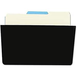 UNV08122 Universal 13 In. X 4.13 In. X 14.5 In. <b>Letter</b> Black Wall File Pocket Plastic <b>Letter</b> <b>Holder</b> - Product Image 1