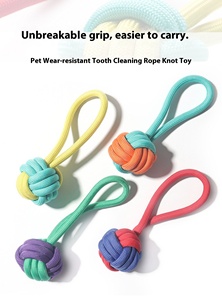 Amazn sıcak satış köpek oyuncak düğüm halat topu Pet yün taşlama ve römorkö-of-savaş için yüksek Bite direnci köpek çiğnemek halat oyuncak - Product Image 5