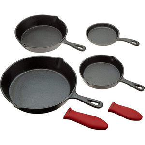 Gelling fabbrica cinese piatti da forno neri padelle all'ingrosso in ghisa Set di <span class=keywords><strong>pentole</strong></span> tra cui Silicone manico caldo - Product Image 1