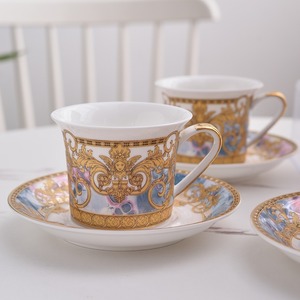 Service à thé de l'après-midi en porcelaine de style antique européen Pot à lait unique avec tasse soucoupe Vaisselle de mariage Ensembles d'assiettes en céramique - Product Image 4