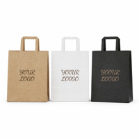 Sac en papier kraft marron personnalisé pour boutique de vêtements, sac cadeau avec poignées en corde de coton, idéal pour bougies artisanales