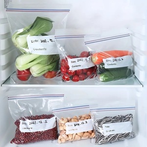 Sacs alimentaires refermables personnalisés à double fermeture éclair, qualité alimentaire, LDPE, pour congélation - Product Image 5