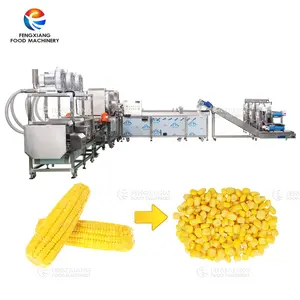 Commercial Sweet Corn Processing Line Corn Thresher Sheller Washing Dewatering Drying Machine