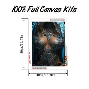 Groothandel 40*50Cm Diy Sexy Nude Decoratieve Diamond Painting Kit Volledige Ronde 5d Acryl Moderne Muur Decor Diamanten Schilderijen - Product Image 4