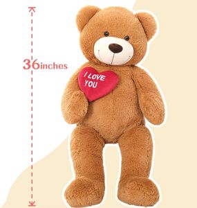 MorisMos 36 pollici cuore rosso orsacchiotto soffice <span class=keywords><strong>peluche</strong></span> <span class=keywords><strong>peluche</strong></span> '<span class=keywords><strong>ti</strong></span> <span class=keywords><strong>amo</strong></span>' ricamo perfetto San Valentino compleanno <span class=keywords><strong>peluche</strong></span> PP - Product Image 6