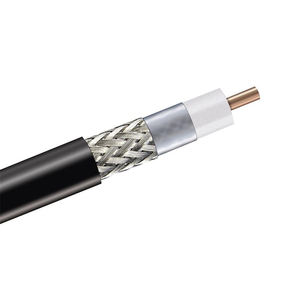 Câble coaxial flexible RG8 simple blindé avec gaine en PVC noir (NC) - Product Image 1