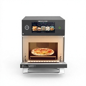 Kommerzieller Hochgeschwindigkeits-Mikrowellen-Konvektionsofen 16L Tischgerät für Schnelles Kochen in Bäckereien, für Mais, <span class=keywords><strong>Pizza</strong></span>, Tiefkühlkost, 220V Touch-Bedienung - Product Image 1