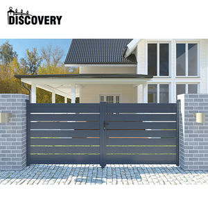 <span class=keywords><strong>Prix</strong></span> raisonnable portes principales en <span class=keywords><strong>aluminium</strong></span> porte d'entrée électrique avec système de télécommande porte d'entrée en métal au design moderne - Product Image 2