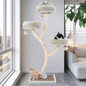 70-Inch Tall 4-Layer <b>Cat</b> <b>Tower</b> With Sisal <b>Scratching</b> Post And Dangling Balls, Minimalist Design For Indoor <b>Cats</b>, Carton Packagin - Product Image 3