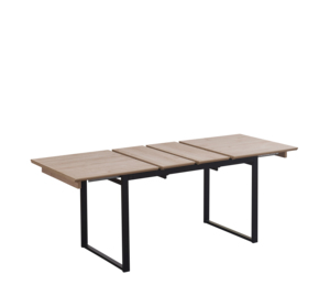 Có thể thu vào gấp đa chức năng Melamine Top 45 ° bevelved cạnh màu đen bột tráng với khung kim loại mở rộng bàn ăn - Product Image 2