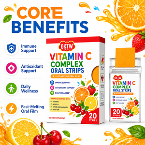 Tiras Orales de Vitamina C Compleja OEM de Disolución Rápida con Zinc para Apoyo Antioxidante, Sin Azúcar B2B - Product Image 1