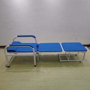 Silla de apoyo médica Ke Ming, silla plegable reclinable para hospital, hogar u oficina, de uso individual, con estructura metálica, color azul. - Product Image 2