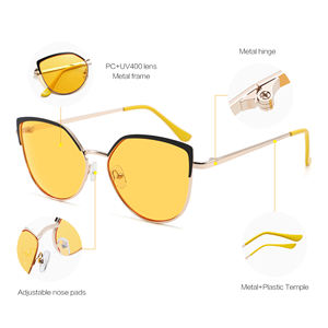 2024ใหม่แว่นกันแดดแฟชั่นดีไซเนอร์เฉดแว่นกันแดดกรอบโลหะแว่นกันแดดสำหรับผู้ชายแว่นกันแดดผู้หญิงในจีน - Product Image 2