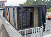 Bureau conteneur à deux étages cabine mobile modulaire petite maison préfabriquée pour hôtel avec salle de bain et cuisine
