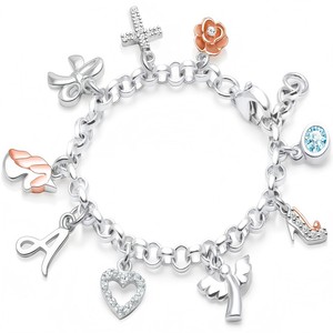 Bijoux personnalisés Vente <span class=keywords><strong>en</strong></span> gros Enfants et bébés Bracelets mignons <span class=keywords><strong>en</strong></span> <span class=keywords><strong>argent</strong></span> sterling 925 <span class=keywords><strong>pour</strong></span> filles - Product Image 1